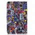 For Samsung T580 PU Laptop Protective Case with Front Snap Color Painted Smart Stay Cover  Graffiti