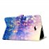 For Samsung T580 PU Laptop Protective Case with Front Snap Color Painted Smart Stay Cover  Purple quicksand
