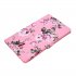For Samsung T590 Laptop Protective Case Color Painted Smart Stay PU Cover with Front Snap Pink flower