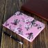 For Samsung T590 Laptop Protective Case Color Painted Smart Stay PU Cover with Front Snap Pink flower