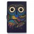 For Samsung T590 Laptop Protective Case Color Painted Smart Stay PU Cover with Front Snap owl
