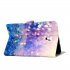 For Samsung T590 Laptop Protective Case Color Painted Smart Stay PU Cover with Front Snap Purple quicksand