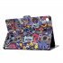 For Samsung T720 T725 Laptop Protective Cover Cartoon Color Painted Smart Stay PU Cover with Front Snap Graffiti