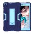 For Samsung Tab A T290 T295 PC  Silicone Hit Color Armor Case Tri proof Shockproof Dustproof Anti fall Protective Tablet Cover  Navy blue   blue