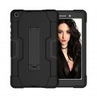 For Samsung Tab A T290 T295 PC  Silicone Hit Color Armor Case Tri proof Shockproof Dustproof Anti fall Protective Tablet Cover  Black   black