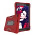 For Samsung Tab A T290 T295 PC  Silicone Hit Color Armor Case Tri proof Shockproof Dustproof Anti fall Protective Tablet Cover  Red   black