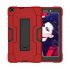 For Samsung Tab A T290 T295 PC  Silicone Hit Color Armor Case Tri proof Shockproof Dustproof Anti fall Protective Tablet Cover  Red   black