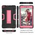 For Samsung Tab A T290 T295 PC  Silicone Hit Color Armor Case Tri proof Shockproof Dustproof Anti fall Protective Tablet Cover  Black   rose red
