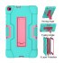For Samsung Tab A T290 T295 PC  Silicone Hit Color Armor Case Tri proof Shockproof Dustproof Anti fall Protective Tablet Cover  Mint green   rose red