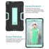 For Samsung Tab A T290 T295 PC  Silicone Hit Color Armor Case Tri proof Shockproof Dustproof Anti fall Protective Tablet Cover  Black   mint green