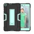 For Samsung Tab A T290 T295 PC  Silicone Hit Color Armor Case Tri proof Shockproof Dustproof Anti fall Protective Tablet Cover  Black   mint green