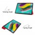 For Samsung Tab S5E 10 5 T720 Ultra thin PU Leather Bracket Tri fold Protective Case with Sleep Function black