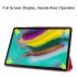 For Samsung Tab S5E 10 5 T720 Ultra thin PU Leather Bracket Tri fold Protective Case with Sleep Function black