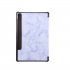 For Samsung Tab S6 T860 Tablet Cover Marbling Pattern PU Leather Anti fall Anti scrach Anti slip Protect Shell Tri fold Case  blue