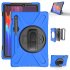 For Samsung Tab S7 T870  Tab S7 Plus T970 T975 Protective Cover with Pen Slot Anti fall Belt Holder   Wristband   Straps blue Samsung Tab S7 T870  2020 