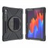 For Samsung Tab S7 T870  Tab S7 Plus T970 T975 Protective Cover with Pen Slot Anti fall Belt Holder   Wristband   Straps black Samsung Tab S7 T870  2020 