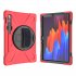 For Samsung Tab S7 T870  Tab S7 Plus T970 T975 Protective Cover with Pen Slot Anti fall Belt Holder   Wristband   Straps red Samsung Tab S7 T870  2020 