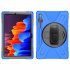 For Samsung Tab S7 T870  Tab S7 Plus T970 T975 Protective Cover with Pen Slot Anti fall Belt Holder   Wristband   Straps blue Samsung Tab S7 Plus T970 T975