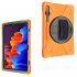 For Samsung Tab S7 T870  Tab S7 Plus T970 T975 Protective Cover with Pen Slot Anti fall Belt Holder   Wristband   Straps Orange Samsung Tab S7 Plus T970 T975