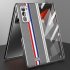 For Samsung  Z  Fold2 Mobile  Phone  Cover Pu All inclusive Anti drop Leather Folding Tempered Glass Screen Protector Silver