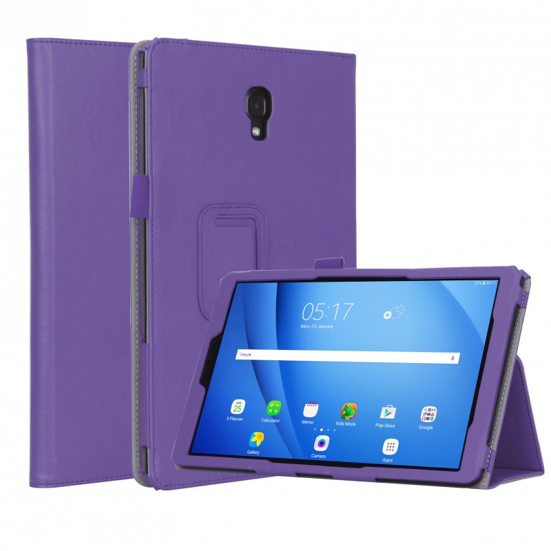 For Samsung tab A2 T590/T595 10.5 inch PU Leather Protective Case with Hand Support Card Slot Sleep Function purple_Samsung tab A2 T590/T595 10.5 inch
