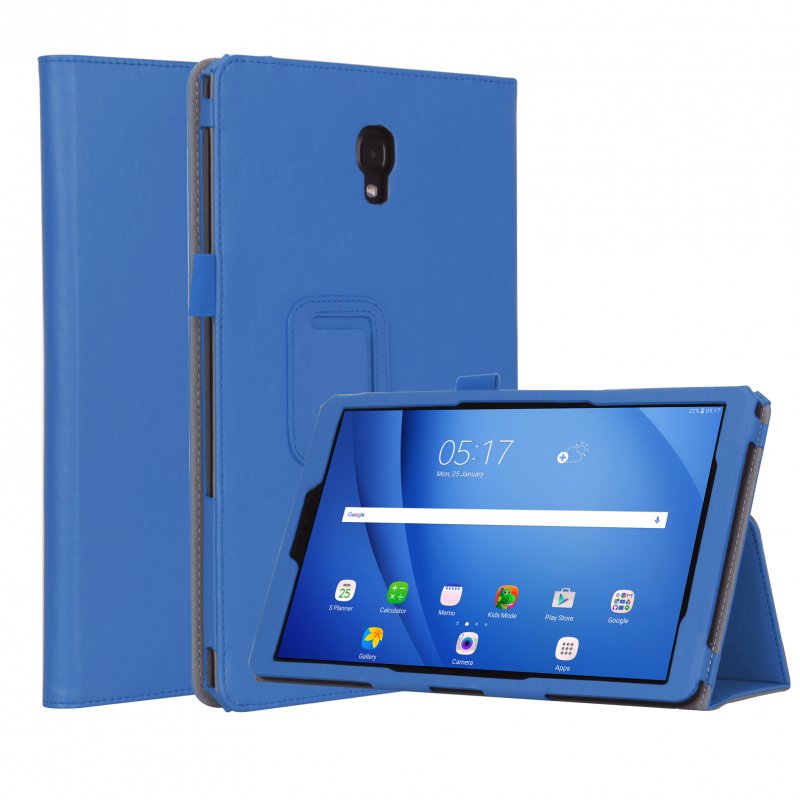 For Samsung tab A2 T590/T595 10.5 inch PU Leather Protective Case with Hand Support Card Slot Sleep Function blue_Samsung tab A2 T590/T595 10.5 inch