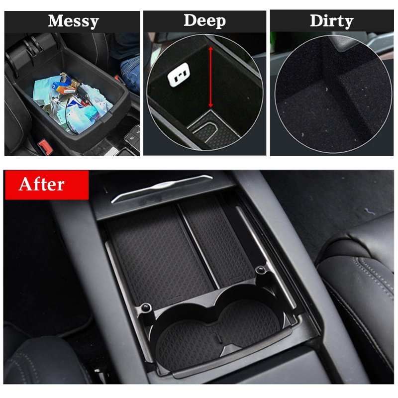 For Tesla Model S and X Center Organizer Console Storage Box Armrest Tray Case