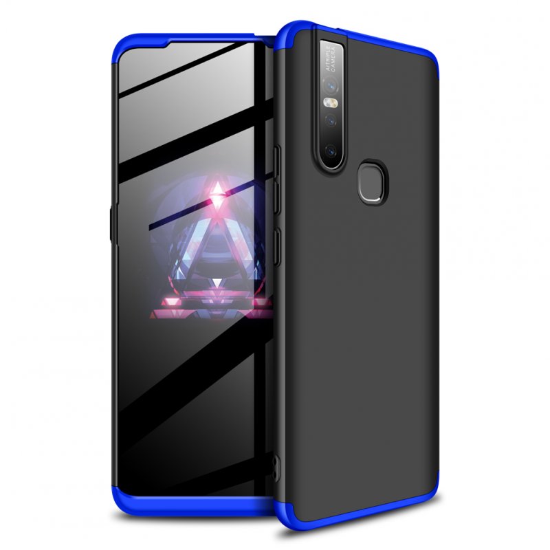 For VIVO S1/V15 Ultra Slim PC Back Cover Non-slip Shockproof 360 Degree Full Protective Case Blue black blue
