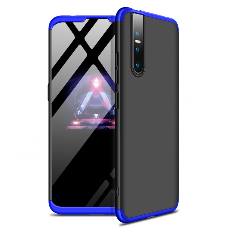 For VIVO V15pro Ultra Slim PC Back Cover Non-slip Shockproof 360 Degree Full Protective Case Blue black blue