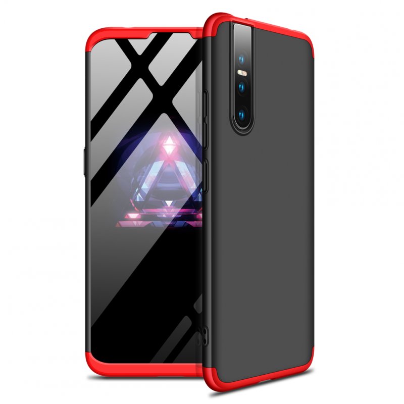 For VIVO V15pro Ultra Slim PC Back Cover Non-slip Shockproof 360 Degree Full Protective Case Red black red