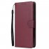 For VIVO Y17 Cellphone Cover PU Leather Shell All round Protection Mobile Phone Case Precise Cutout Wallet Design Stand Function Red