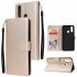For VIVO Y17 Cellphone Cover PU Leather Shell All round Protection Mobile Phone Case Precise Cutout Wallet Design Stand Function Gold