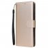 For VIVO Y17 Cellphone Cover PU Leather Shell All round Protection Mobile Phone Case Precise Cutout Wallet Design Stand Function Gold