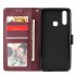 For VIVO Y17 Cellphone Cover PU Leather Shell All round Protection Mobile Phone Case Precise Cutout Wallet Design Stand Function Wine red