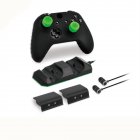 For XBOX  ONE X S Game Set Double Base 600 mAh Battery Earphone black