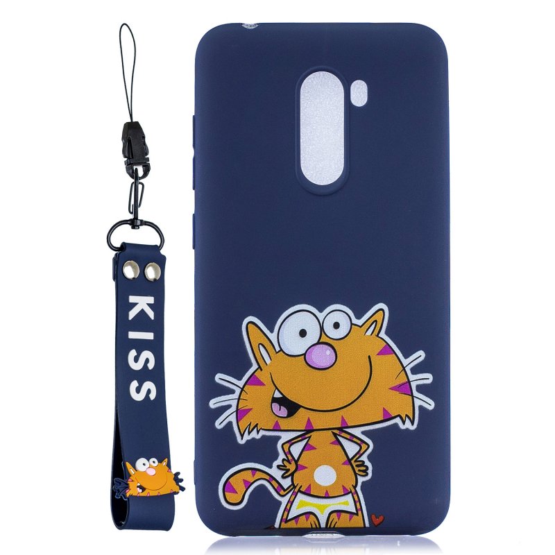 For XIAOMI F1 Cute Coloured Painted TPU Anti-scratch Non-slip Protective Cover Back Case with Lanyard