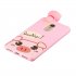For XIAOMI Redmi NOTE 4X NOTE 4 3D Cute Coloured Painted Animal TPU Anti scratch Non slip Protective Cover Back Case Rose red