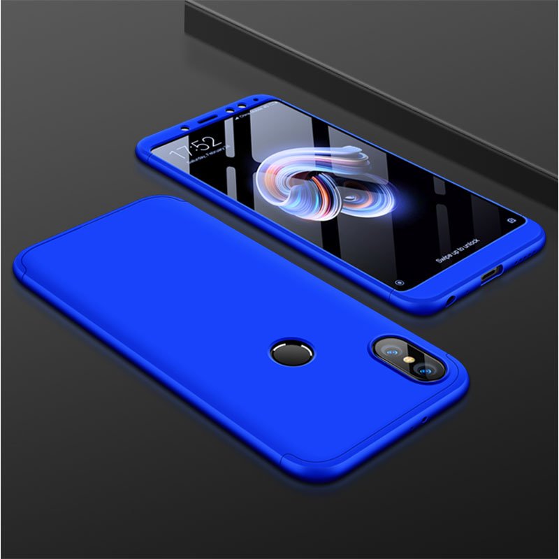For XIAOMI Redmi Note 5(Globle)/Redmi Note 5 Pro (Inida) 3 in 1 Fashion Ultra Slim Full Protective Back Cover  blue