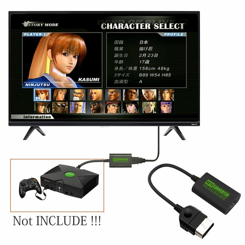 For Xbox Console To Hdmi-compatible Cable  Adapter For Xbox Connect To Hdtv Black