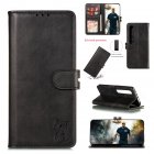 For XiaoMI 10 Pro Mobile Phone Cover PU Leather Front Buckle Smart Shell Anti fall Phone Case 1 black