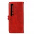 For XiaoMI 10 Pro Mobile Phone Cover PU Leather Front Buckle Smart Shell Anti fall Phone Case 4 red
