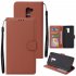 For Xiaomi Pocophone F1 Flip type Leather Protective Phone Case with 3 Card Position Buckle Design Phone Cover  Red wine