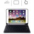 For iPad 10 2 Tablet Touch Keyboard Textured PU Leather Cover Wireless Bluetooth3 0 Connect Overall Protection Stand Function  black iPad 10 2 regular version