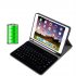 For iPad 10 2 Tablet Touch Keyboard Textured PU Leather Cover Wireless Bluetooth3 0 Connect Overall Protection Stand Function  blue iPad 10 2 backlit version