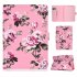 For iPad 10 5 2017 iPad 10 2 2019 Laptop Protective Case Color Painted Smart Stay PU Cover with Front Snap  Pink flower