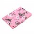 For iPad 10 5 2017 iPad 10 2 2019 Laptop Protective Case Color Painted Smart Stay PU Cover with Front Snap  Pink flower