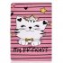 For iPad 10 5 2017 iPad 10 2 2019 Laptop Protective Case Color Painted Smart Stay PU Cover with Front Snap  Crown cat