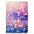 For iPad 10 5 2017 iPad 10 2 2019 Laptop Protective Case Color Painted Smart Stay PU Cover with Front Snap  Purple quicksand