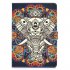 For iPad 10 5 2017 iPad 10 2 2019 Laptop Protective Case Color Painted Smart Stay PU Cover with Front Snap  Fun elephant
