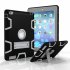 For iPad 2 3 4 PC  Silicone Hit Color Armor Case Tri proof Shockproof Dustproof Anti fall Protective Cover  Black   gray
